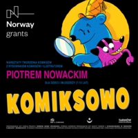 Plakat warsztatów tworzenia komiksów "Komiksowo"